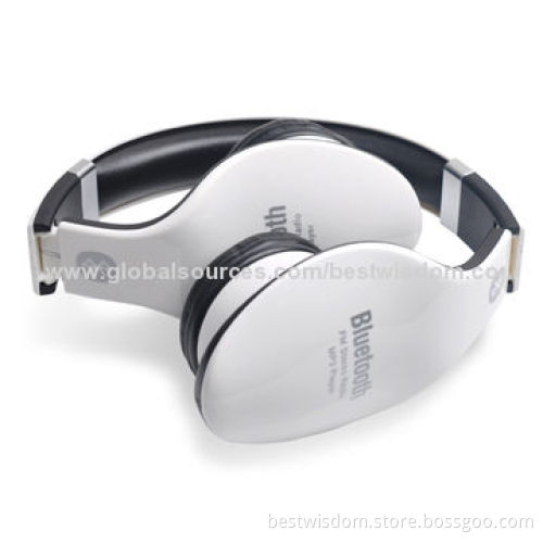 Wireless Bluetooth Stereo Headset with TF Card and FM Radio, Supports MP3 Player and ComputerNew